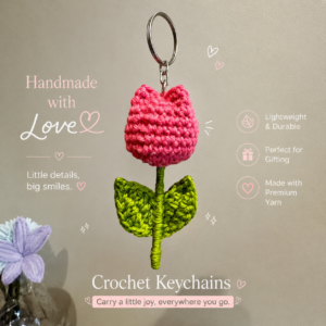 Single Tulip Keychain